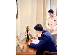 
      
      Rajasthan MLA receives warm welcome by Indian Envoy to Bahrain
      
      
