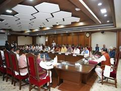 
      
      CM Yadav chairs cabinet meeting at Secretariat in Bhopal
      
      