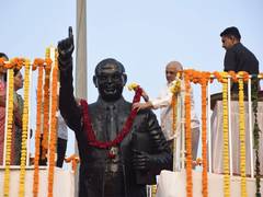 
      
      Gujarat CM Patel pays tribute to BR Ambedkar's Statue in...
      
      