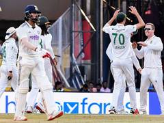 
      
      Simon Harmer shines as India stumbles to 90/5 at Tea (Day 5) 
      
      