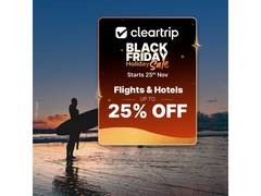 
      
      Cleartrip launches its biggest Black Friday Holiday Sale for 2025
      
      