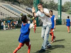 
      
      Beckham meets children in India, calls for equality, empowerment
      
      