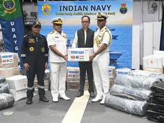 
      
      INS Vikrant, Udaygiri deliver relief to cyclone-hit Sri Lanka
      
      