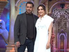 
    Madhuri Dixit meets with Salman Khan on sets of 'Bigg Boss 19' 
    