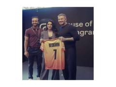 
      
      Samantha Ruth Prabhu, David Beckham exchange jerseys
      
      