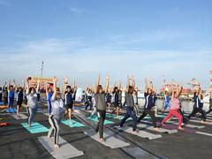 
      
      INS Sahyadri crew conducts joint Yoga session with the Philippine
      
      
