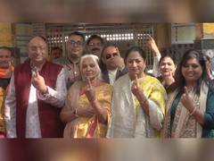 
      
      Delhi CM Rekha Gupta casts vote in MCD bypolls
      
      