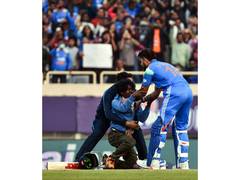 
      
      Fan breaches security to greet Virat after century in Ranchi ODI
      
      