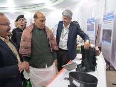 
      
      Rajnath Singh reviews defence materials innovations at DRDO’s DMS
      
      