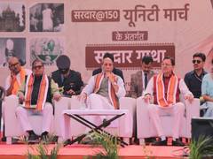 
      
      Uttarakhand CM Dhami, Rajnath Singh attend Sardar Gatha programme
      
      