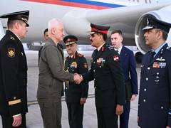 
      
      MoS Sanjay Seth receives Russian Defence Minister in New Delhi
      
      