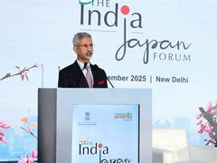 
      
      EAM talks of deeper cooperation in opening session of India-Japan
      
      