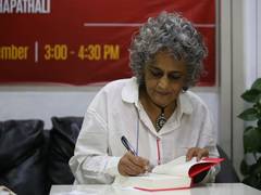 
      
      Arundhati Roy signs “Mother Mary Comes to Me” for Nepali readers
      
      