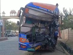 
      
      Rajasthan: 3 killed, 28 injured in bus-truck collision
      
      
