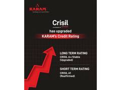 
      
      KARAM Safety Secures CRISIL Ratings Upgrade to ‘CRISIL A+/Stable’
      
      
