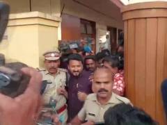 
      
      Rahul Mamkootathil cast his vote in local body polls
      
      