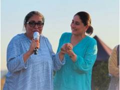 
      
      Kareena shares candid pics with 'Daayra' director Meghna Gulzar
      
      
