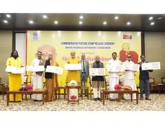 
      
      VP CP Radhakrishnan releases commemorative postage stamp
      
      