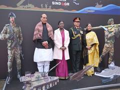 
      
      President Droupadi Murmu attends Vijay Diwas ‘At Home’
      
      
