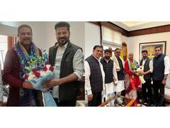 
      
      Telangana CM meets Union Ministers, urges setup of IIM, Kendriya
      
      
