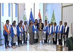 
      
      World T20 Champion Indian Women's Blind Cricket Team Meets
      
      