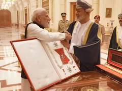 
      
      PM Modi conferred with Order of Oman
      
      