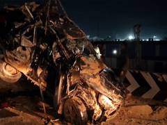
      
      Rajasthan: Trailer-truck overturns on car in Bundi; 4 dead
      
      