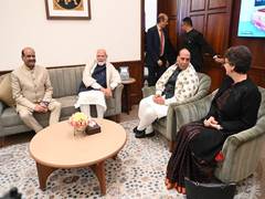 
      
      Lok Sabha speaker Om Birla meets party leaders
      
      