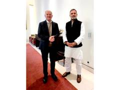 
      
      Rahul Gandhi holds lunch meeting with Olaf Scholz
      
      