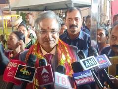 
      
      Gyanesh Kumar offers prayers at Bhagyalakshmi Temple
      
      