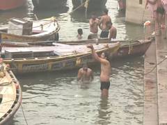 
      
      Varanasi: Devotees brave winter chill for Ganga holy dip
      
      