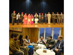 
      
      Defence Minister Rajnath Singh attends 'Ikkis' screening
      
      