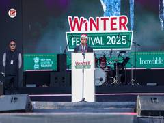
      
      Mizoram CM Lalduhoma takes part Christmas parade in Aizawl
      
      