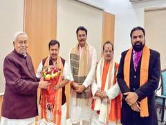 
      
      Nitin Nabin meets Bihar CM Nitish; Bihar BJP leaders also present
      
      