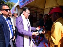 
      
      Uttarakhand CM Dhami attends ‘Administration to the Village’ camp
      
      