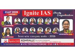 
      
      Ignite IAS Shines with Top CLAT 2026 Ranks Across Telangana
      
      
