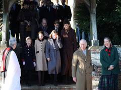 
      
      Royal family attend Christmas Day church service
      
      