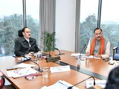 
      
      JP Nadda chairs high-level review meeting with MP, Chhattisgarh health ministers; calls for mission
      
      