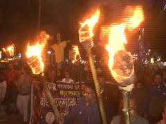 
      
      West Bengal: BJP workers hold torchlight rally in Siliguri
      
      