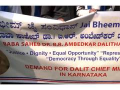 
      
      G Parameshwara's supporters protest near Indira Bhawan in Delhi
      
      