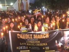 
      
      TISF holds candle march demanding justice for Angel Chakma
      
      