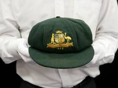 
      
      Bradman's Australia Test cap to go under hammer
      
      