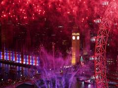 
      
      London marks New Year celebrations with dazzling fireworks
      
      