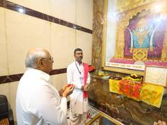 
      
      Gujarat: CM Bhupendra Patel visits Khambhalay Mataji Temple
      
      