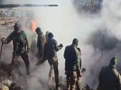 
      
      J-K: Army, police, SDRF teams continue to battle fire
      
      