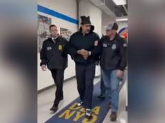 
      
      Perp walk video shows Maduro saying 'Good Night' and 'Happy New y
      
      