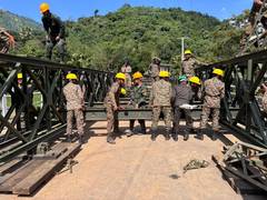 
      
      Indian Army engineers launch 100-ft Bailey Bridge in Sri Lanka
      
      