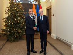 
      
      EAM Jaishankar meets Luxembourg PM Luc Frieden
      
      