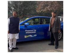 
      
      Minister Pralhad Joshi leads from the front, drives Hydrogen car
      
      