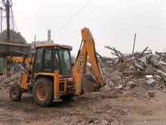 
      
      Delhi Police detains a person from demolition drive area
      
      